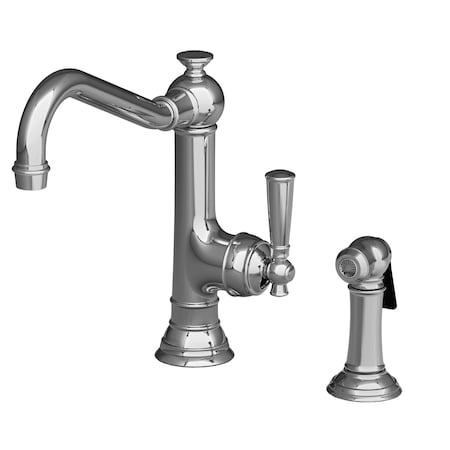 Newport Brass Single Handle Kitchen Faucet With Side Spray in English Bronze 2470-5313-07